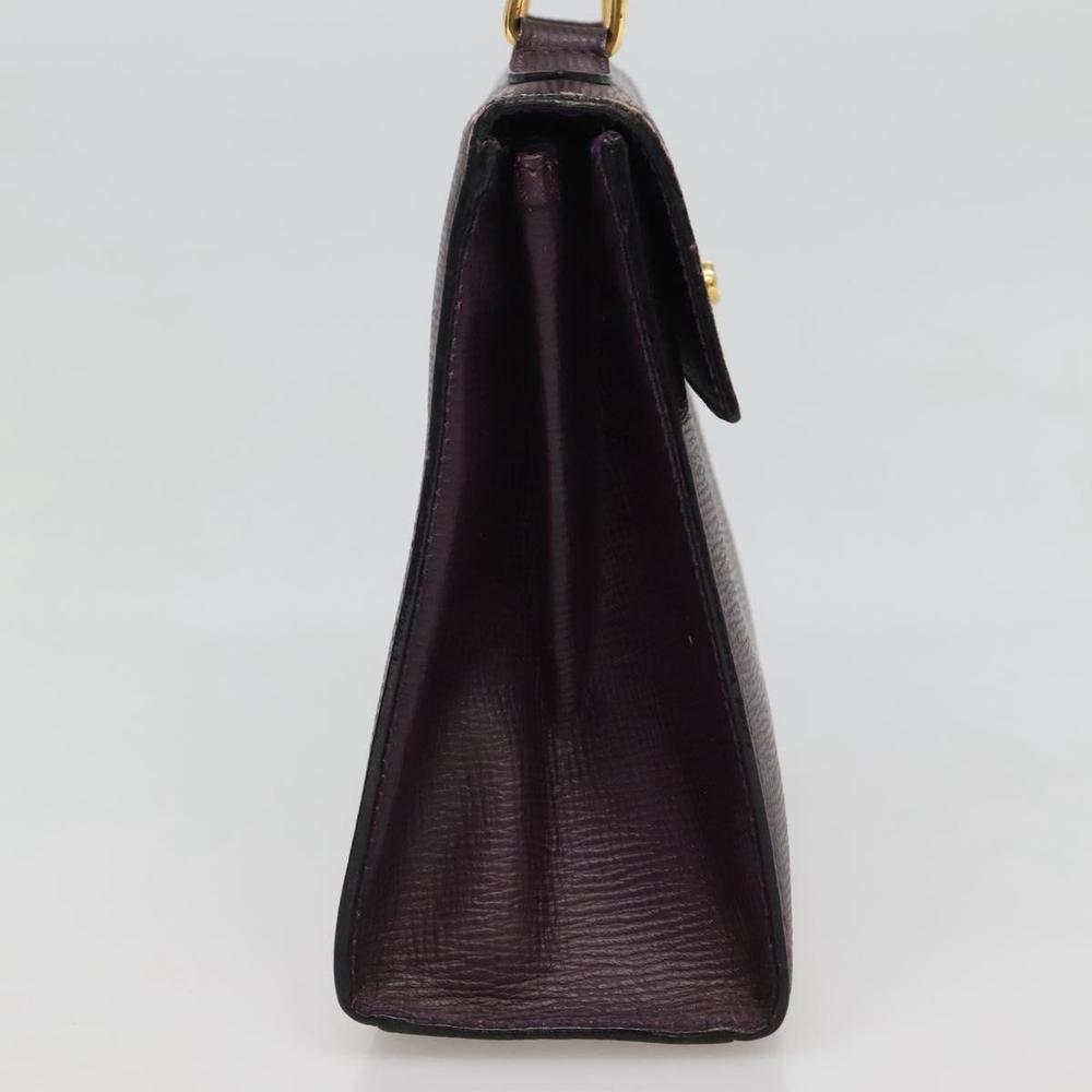 CELINE Hand Bag Leather Purple Auth 114282 - Picture 3 of 16